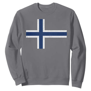 Norway Flag Sweatshirt Distressed Norwegian Norge Nordic Red White Blue Symbol