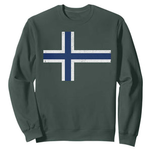 Norway Flag Sweatshirt Distressed Norwegian Norge Nordic Red White Blue Symbol