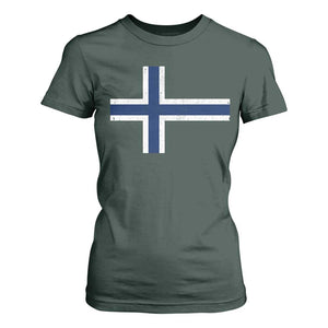 Norway Flag T Shirt For Women Distressed Norwegian Norge Nordic Red White Blue Symbol
