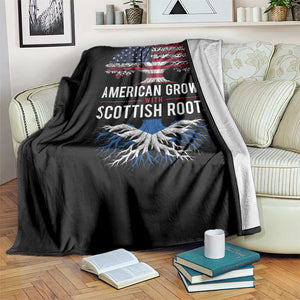American Grown With Scottish Roots Throw Blanket Family Heritage USA Scotland Pride Gift TS10 Print Your Wear