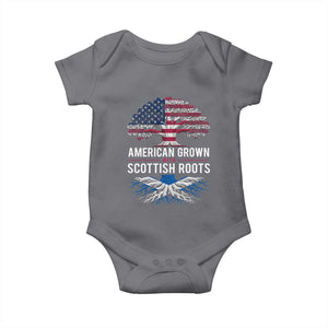 American Grown With Scottish Roots Baby Onesie Family Heritage USA Scotland Pride Gift TS10 Charcoal Print Your Wear
