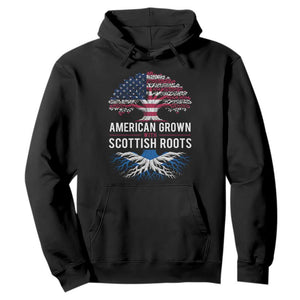 American Grown With Scottish Roots Hoodie Family Heritage USA Scotland Pride Gift TS10 Black Print Your Wear