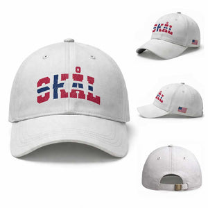 Skal Norway Flag Baseball Cap Vintage Cheers Norwegian Sayings Viking Heritage Scandinavian Graphic