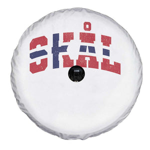 Skal Norway Flag Spare Tire Cover Vintage Cheers Norwegian Sayings Viking Heritage Scandinavian Graphic