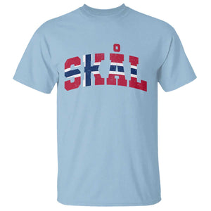Skal Norway Flag T Shirt Vintage Cheers Norwegian Sayings Viking Heritage Scandinavian Graphic