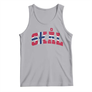 Skal Norway Flag Tank Top Vintage Cheers Norwegian Sayings Viking Heritage Scandinavian Graphic