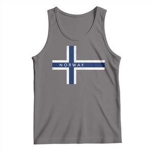 Norway Flag Cross Tank Top Vintage Distressed Norwegian Heritage Patriotic Scandinavian Graphic