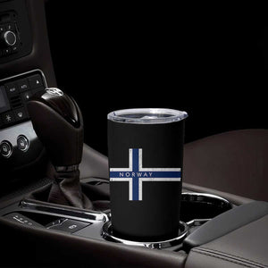 Norway Flag Cross Tumbler Cup Vintage Distressed Norwegian Heritage Patriotic Scandinavian Graphic