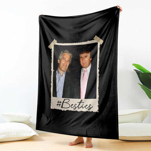 Trump Epstein Besties Throw Blanket Funny FDT Vintage Photo BFF Best Friends Forever TS10 Print Your Wear