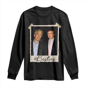 Trump Epstein Besties Long Sleeve Shirt Funny FDT Vintage Photo BFF Best Friends Forever TS10 Black Print Your Wear