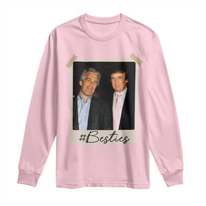 Trump Epstein Besties Long Sleeve Shirt Funny FDT Vintage Photo BFF Best Friends Forever TS10 Light Pink Print Your Wear