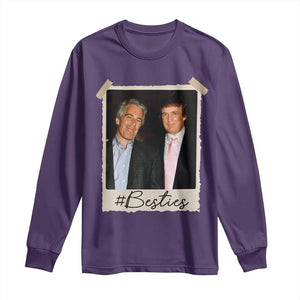 Trump Epstein Besties Long Sleeve Shirt Funny FDT Vintage Photo BFF Best Friends Forever TS10 Purple Print Your Wear