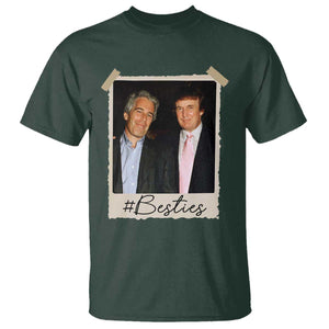 Trump Epstein Besties T Shirt Funny FDT Vintage Photo BFF Best Friends Forever TS10 Dark Forest Green Print Your Wear