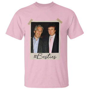 Trump Epstein Besties T Shirt Funny FDT Vintage Photo BFF Best Friends Forever TS10 Light Pink Print Your Wear
