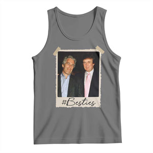 Trump Epstein Besties Tank Top Funny FDT Vintage Photo BFF Best Friends Forever TS10 Black Heather Print Your Wear