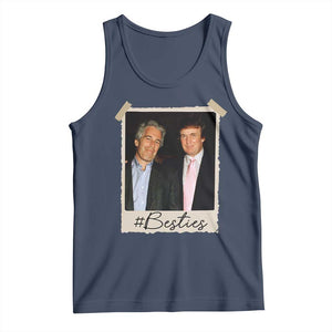 Trump Epstein Besties Tank Top Funny FDT Vintage Photo BFF Best Friends Forever TS10 Navy Print Your Wear