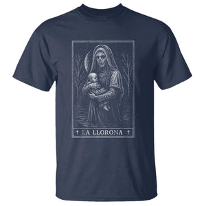 La Llorona T Shirt Tarot Card Horror Death Occult Mexican Folklore Halloween TS10 Navy Print Your Wear