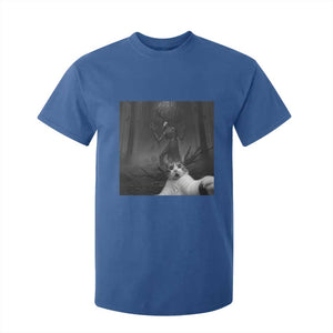 Cat Selfie With Wendigo T Shirt For Kid Horror Halloween Funny Cat Gifts TS10 Royal Blue Print Your Wear