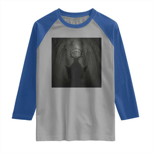 Wendigo Raglan Shirt Gothic Horror Forest Demon Cryptid Occult Dark Fantasy TS10 Sport Gray Royal Print Your Wear