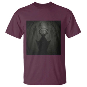 Wendigo T Shirt Gothic Horror Forest Demon Cryptid Occult Dark Fantasy TS10 Maroon Print Your Wear