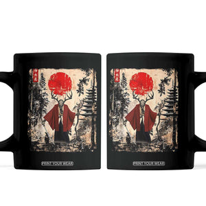 Samurai Wendigo Coffee Mug Japanese Vintage Graphic Ukiyo-e Art Funny Dark Fantasy TS10 Black Print Your Wear