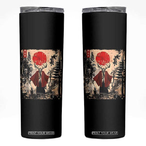 Samurai Wendigo Skinny Tumbler Japanese Vintage Graphic Ukiyo-e Art Funny Dark Fantasy TS10 Black Print Your Wear