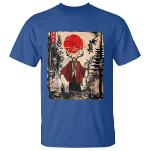 Samurai Wendigo T Shirt Japanese Vintage Graphic Ukiyo-e Art Funny Dark Fantasy TS10 Royal Blue Print Your Wear