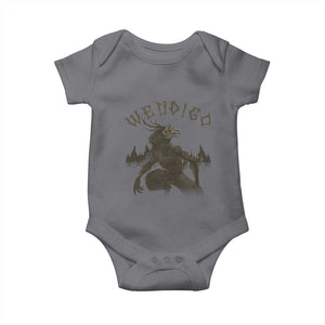 Wendigo Baby Onesie Horror Cryptid Occult Dark Fantasy TS10 Charcoal Print Your Wear