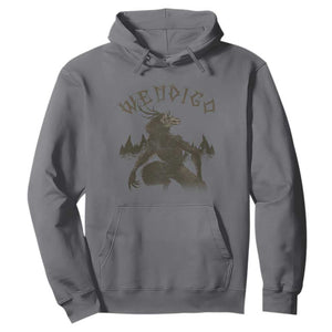 Wendigo Hoodie Horror Cryptid Occult Dark Fantasy TS10 Charcoal Print Your Wear
