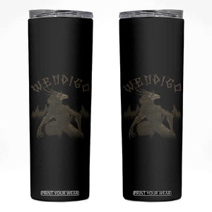 Wendigo Skinny Tumbler Horror Cryptid Occult Dark Fantasy TS10 Black Print Your Wear