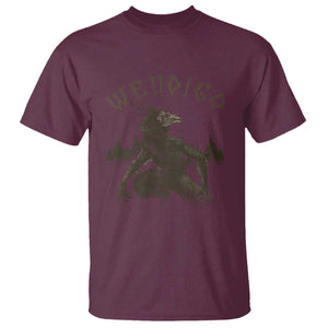 Wendigo T Shirt Horror Cryptid Occult Dark Fantasy TS10 Maroon Print Your Wear