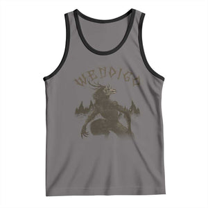 Wendigo Tank Top Horror Cryptid Occult Dark Fantasy TS10 Deep Heather Black Print Your Wear