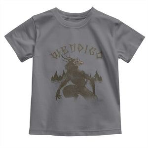 Wendigo Toddler T Shirt Horror Cryptid Occult Dark Fantasy TS10 Charcoal Print Your Wear