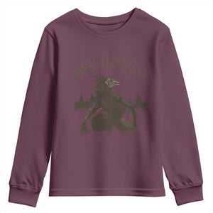 Wendigo Youth Sweatshirt Horror Cryptid Occult Dark Fantasy TS10 Maroon Print Your Wear