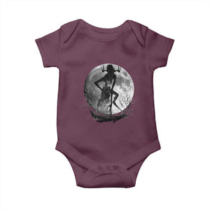 Wendigo Baby Onesie Cryptid Horror Moon Mythical Creature Halloween TS10 Maroon Print Your Wear