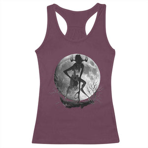 Wendigo Racerback Tank Top Cryptid Horror Moon Mythical Creature Halloween TS10 Maroon Print Your Wear