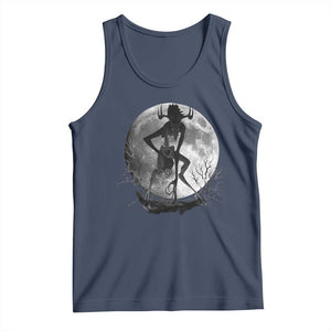 Wendigo Tank Top Cryptid Horror Moon Mythical Creature Halloween TS10 Navy Print Your Wear