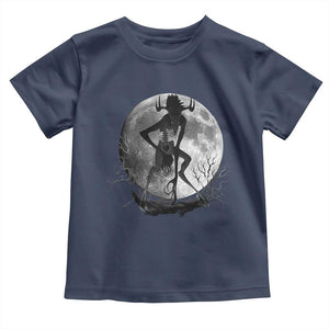 Wendigo Toddler T Shirt Cryptid Horror Moon Mythical Creature Halloween TS10 Navy Print Your Wear