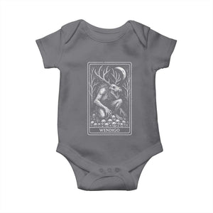 Wendigo Baby Onesie Tarot Card Horror Cryptid Occult Dark Fantasy TS10 Charcoal Print Your Wear