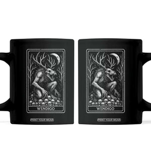 Wendigo Coffee Mug Tarot Card Horror Cryptid Occult Dark Fantasy TS10 Black Print Your Wear