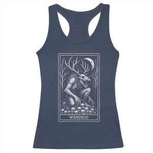 Wendigo Racerback Tank Top Tarot Card Horror Cryptid Occult Dark Fantasy TS10 Navy Print Your Wear