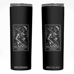 Wendigo Skinny Tumbler Tarot Card Horror Cryptid Occult Dark Fantasy TS10 Black Print Your Wear