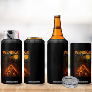 Wendigo 4 in 1 Can Cooler Tumbler Halloween Cryptid Horror Mythical Creature TS10 Print Your Wear