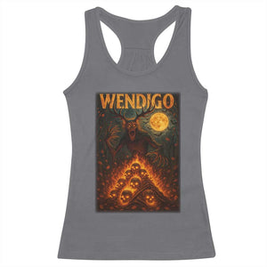 Wendigo Racerback Tank Top Halloween Cryptid Horror Mythical Creature TS10 Charcoal Print Your Wear