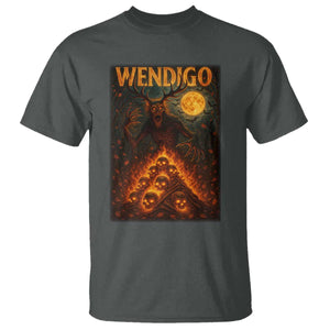 Wendigo T Shirt Halloween Cryptid Horror Mythical Creature TS10 Dark Heather Print Your Wear
