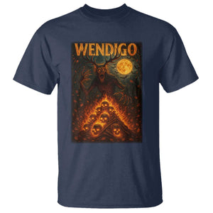 Wendigo T Shirt Halloween Cryptid Horror Mythical Creature TS10 Navy Print Your Wear