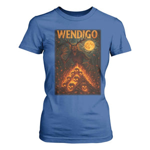 Wendigo T Shirt For Women Halloween Cryptid Horror Mythical Creature TS10 Royal Blue Print Your Wear