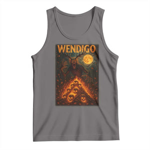 Wendigo Tank Top Halloween Cryptid Horror Mythical Creature TS10 Deep Heather Print Your Wear