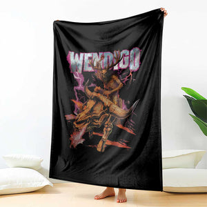 Wendigo Throw Blanket Riding Skeleton Cryptid Occult Dark Fantasy TS10 Print Your Wear