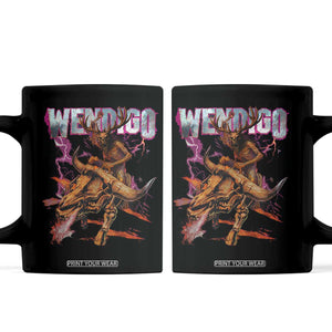 Wendigo Coffee Mug Riding Skeleton Cryptid Occult Dark Fantasy TS10 Black Print Your Wear